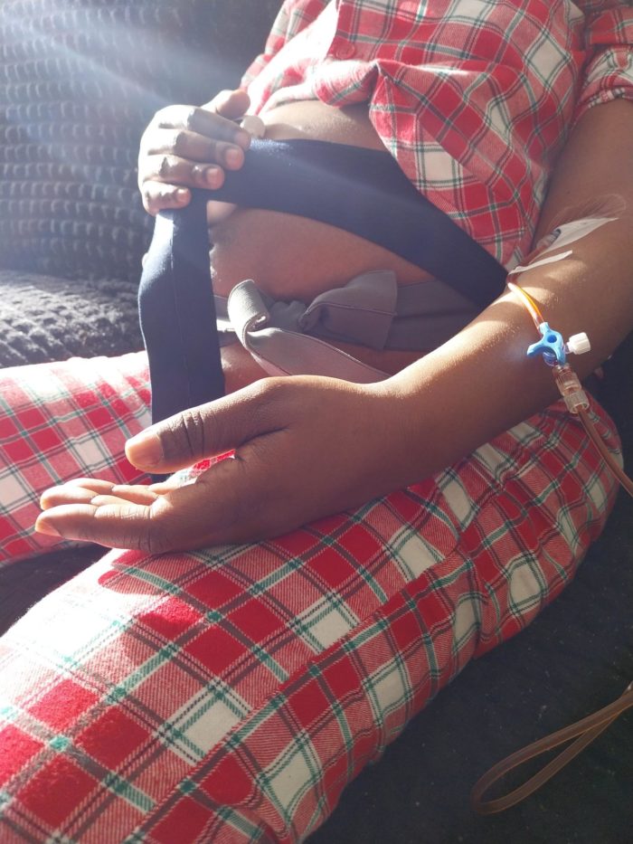 Monitoring et perfusion de fer sur femme enceinte à domicile