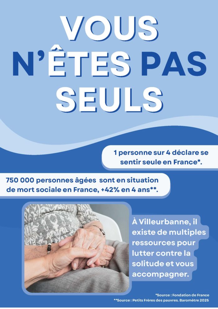 Flyer vous n'êtes pas seul - communautés compatissantes Villeurbanne